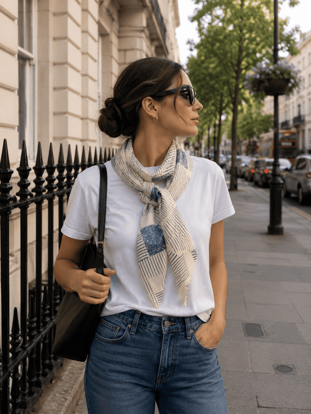 Artisan Grid Silk Scarf