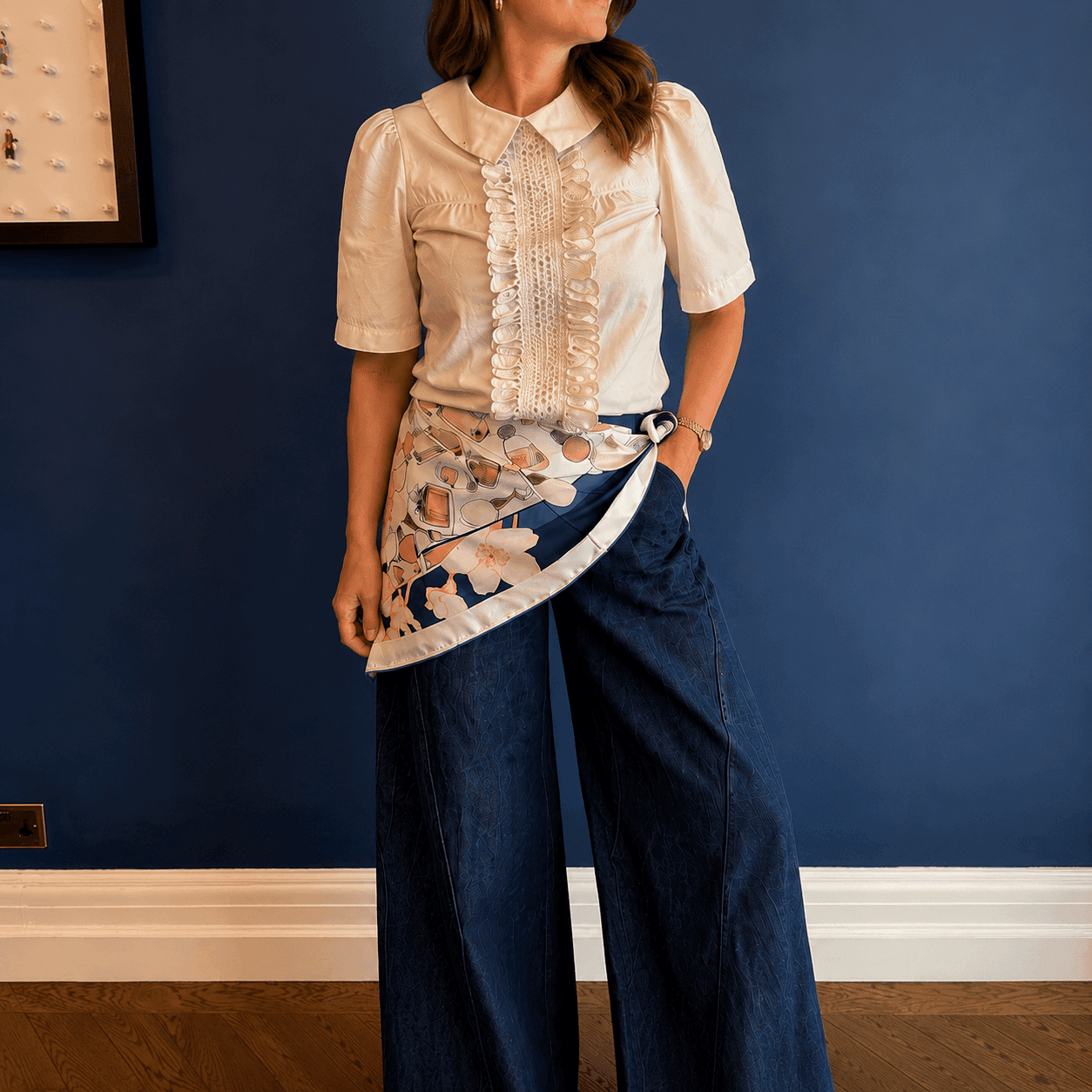 Fleur de Parfum 90 – Satin Silk Scarf