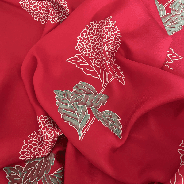 Botanical Peony Silk Scarf
