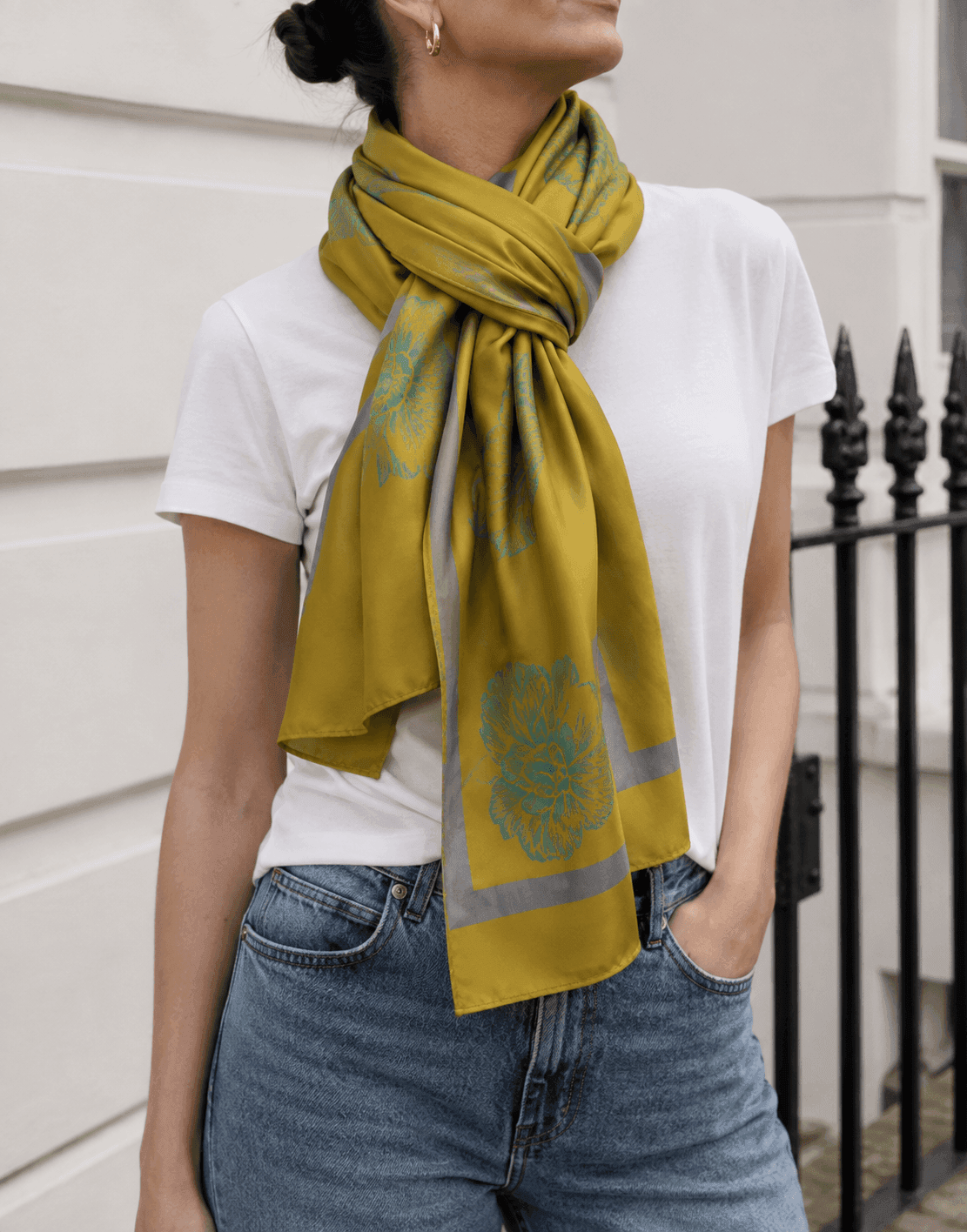 Eclipse Flower Silk Scarf