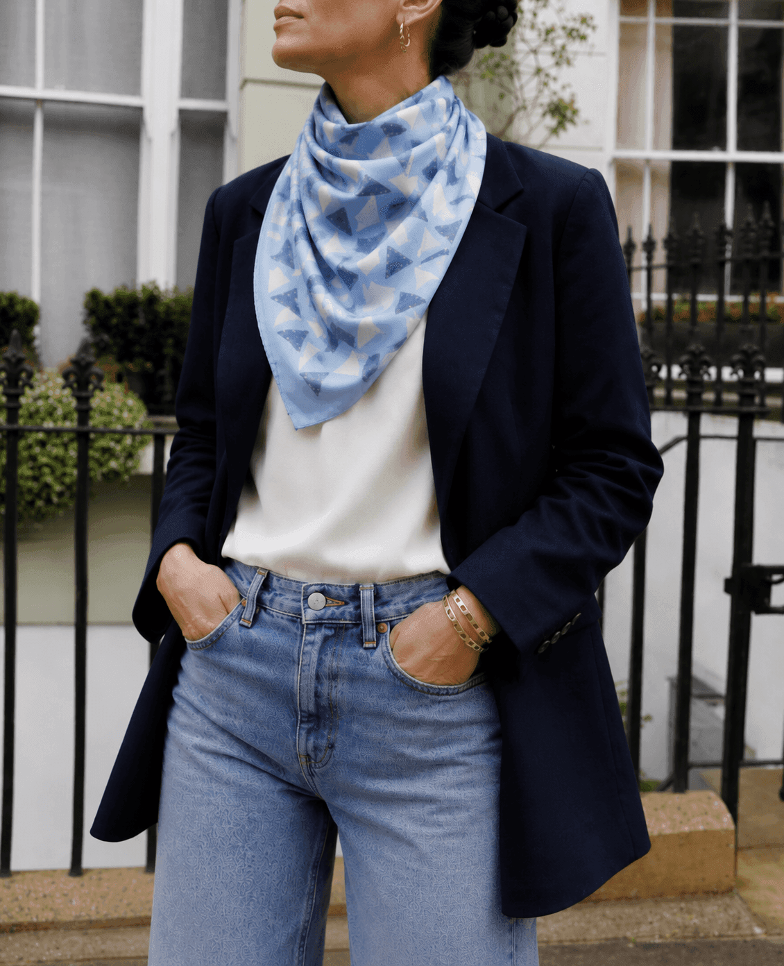 Horizon Tiles Silk Scarf