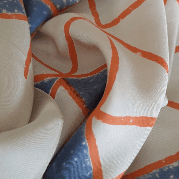 Coral Axis Silk Scarf