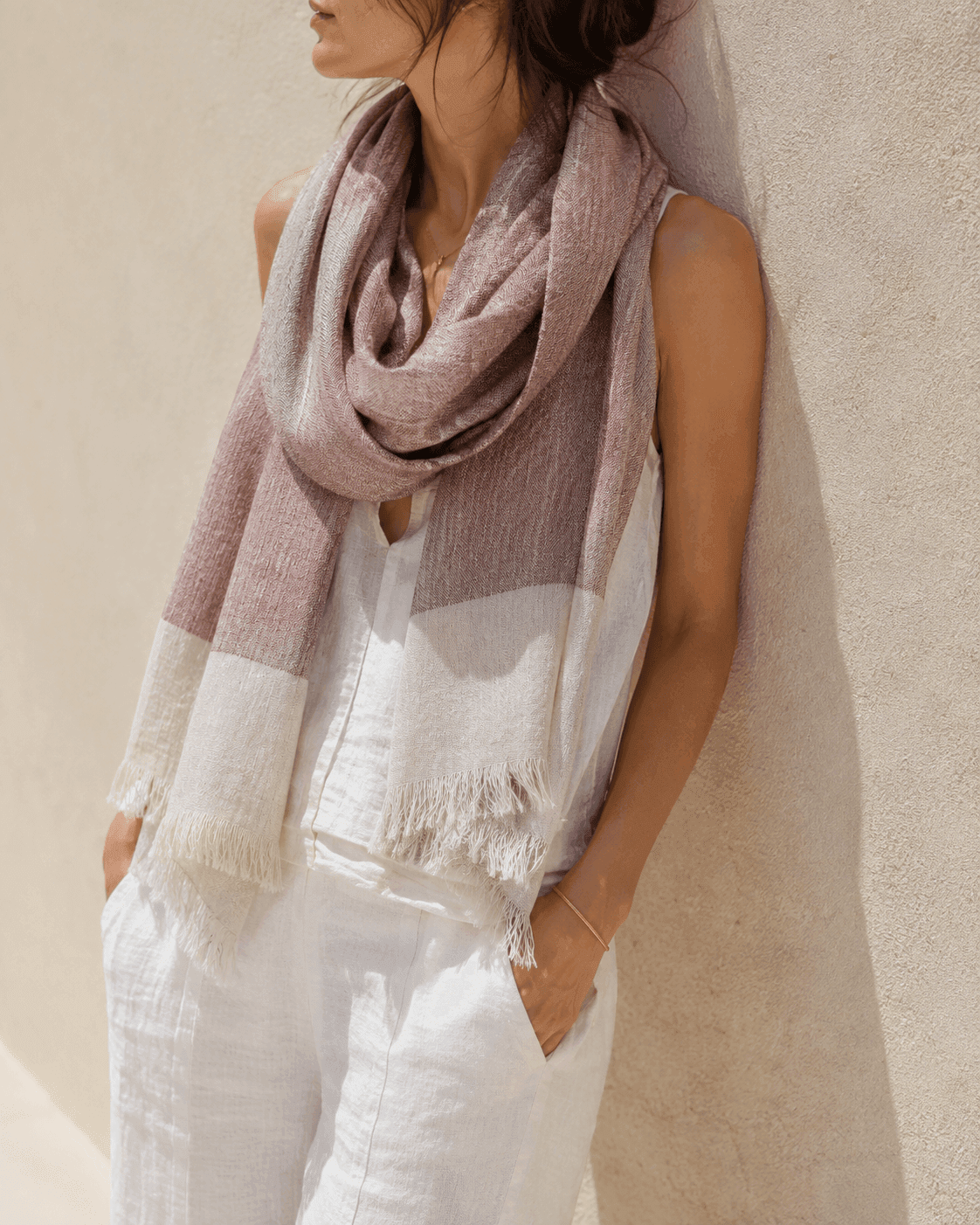 Cashmere Linen Stole