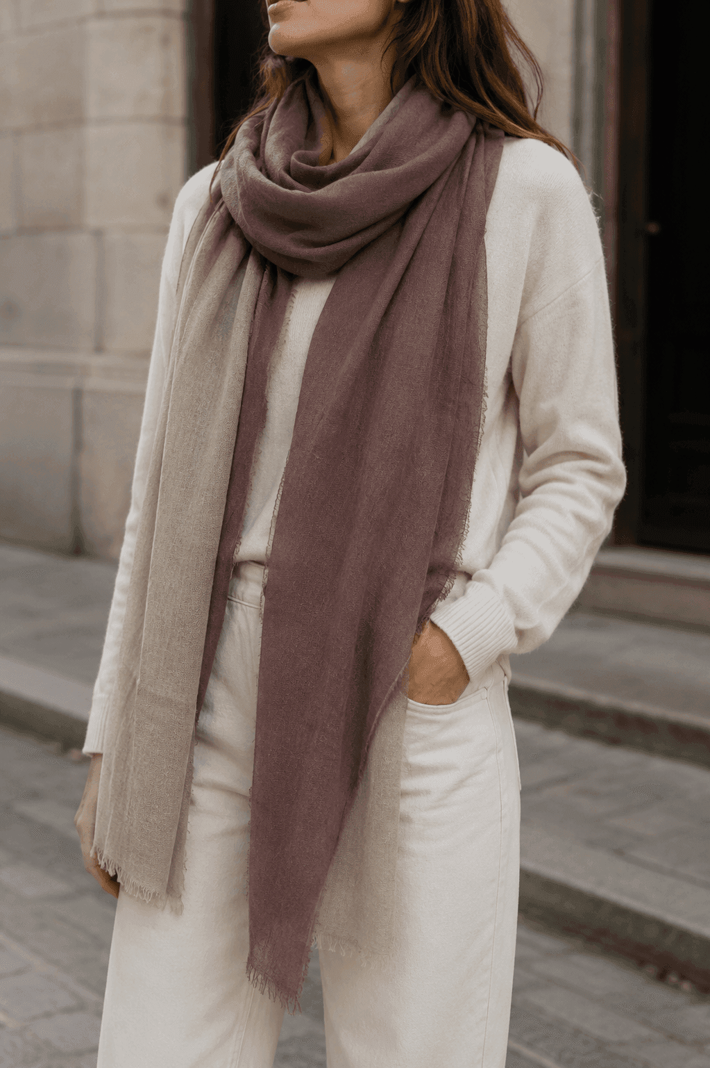 Ultrafine Twill Weave Stole 
