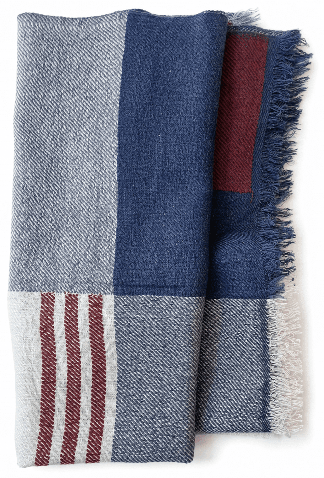 Mélange Stripe & Dhaka Block Stole