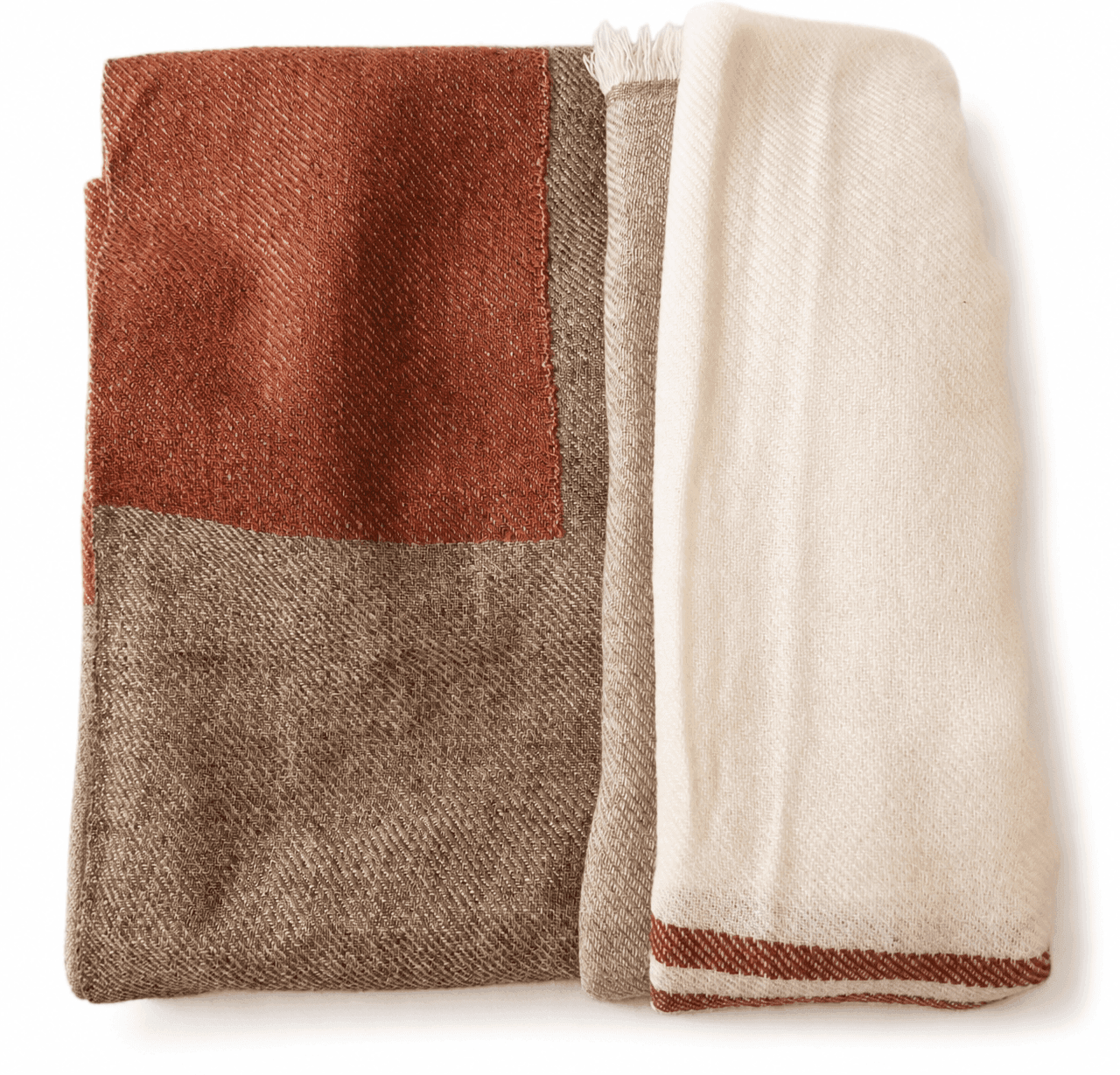 Mélange Stripe & Dhaka Block Stole