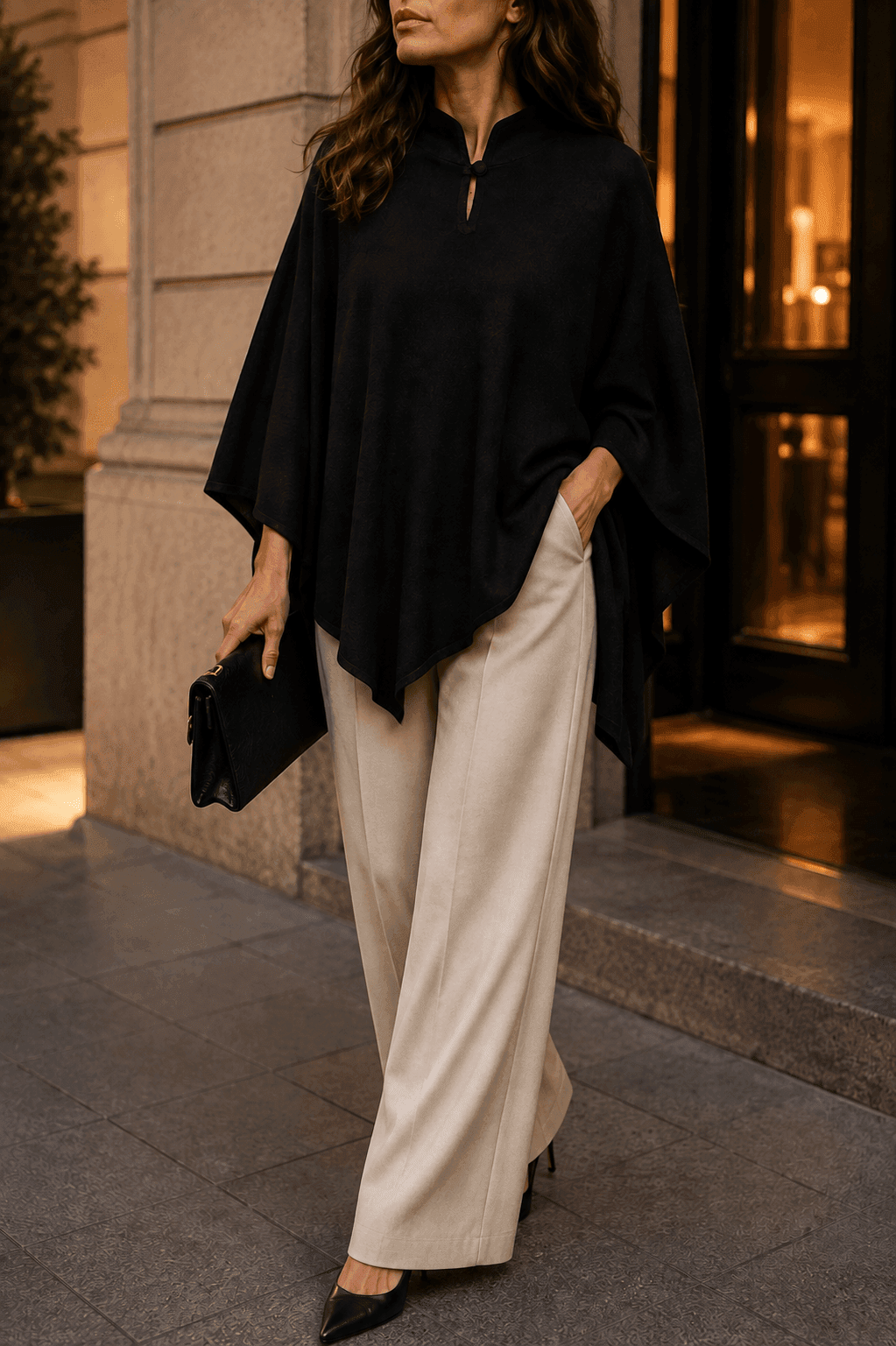 Poncho Single Button