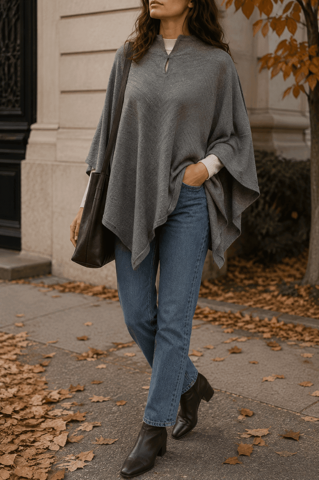 Poncho Single Button