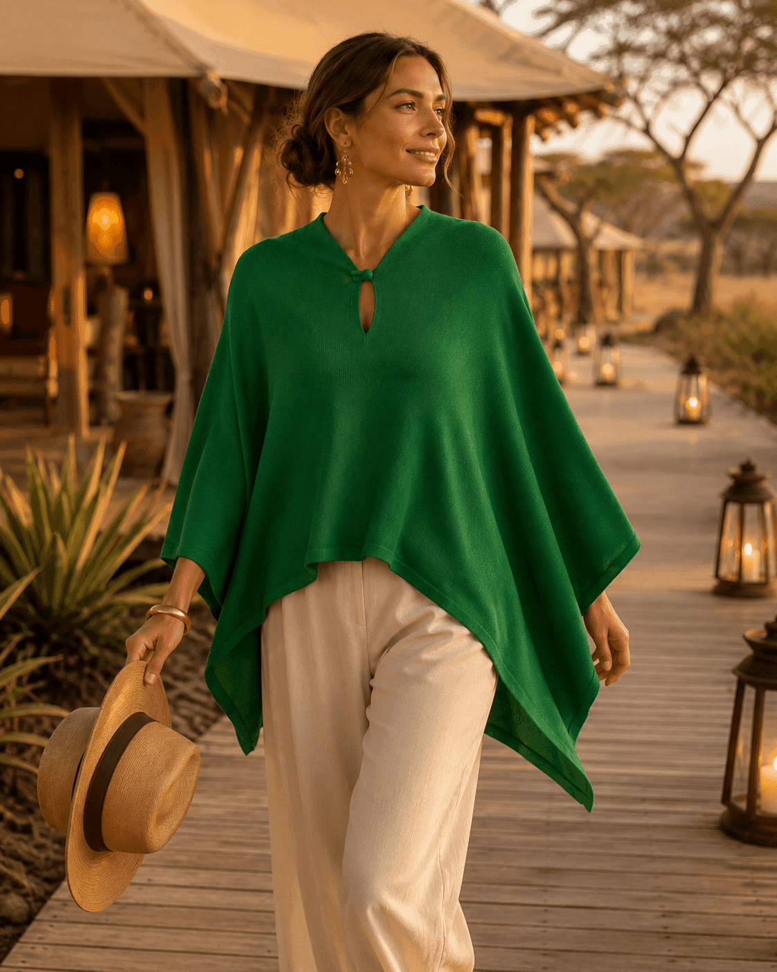 Poncho Single Button